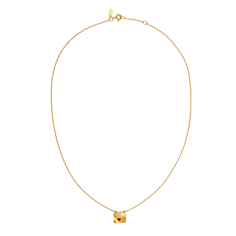 With Love halskæde - Guldfarvet